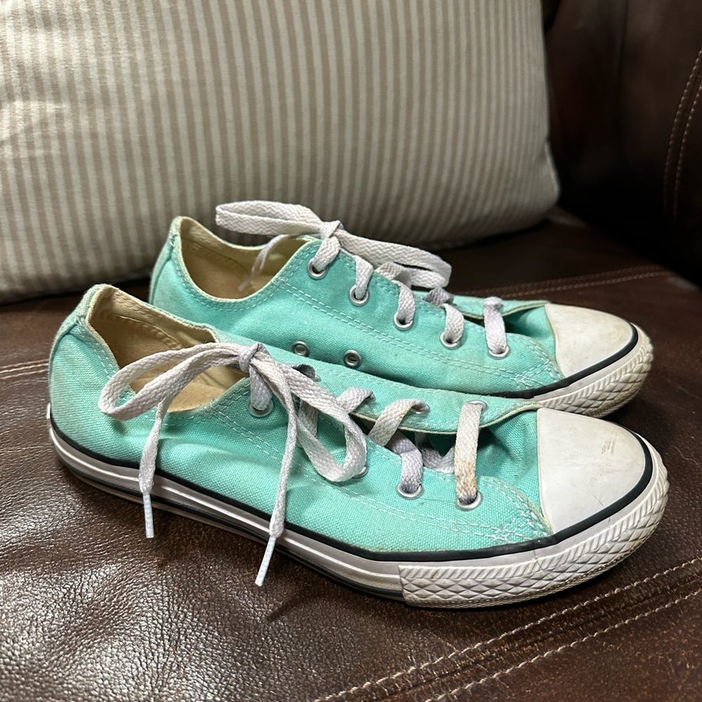 Converse‎ Sneakers Sz 3 Sea Foam Green Low Top Kids Youth